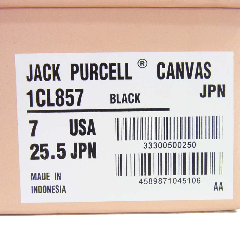 CONVERSE コンバース 1CL857 ADDICT アディクト JACK PURCELL ジャックパーセル  スニーカー ブラック系 25.5cm【新古品】【未使用】【中古】