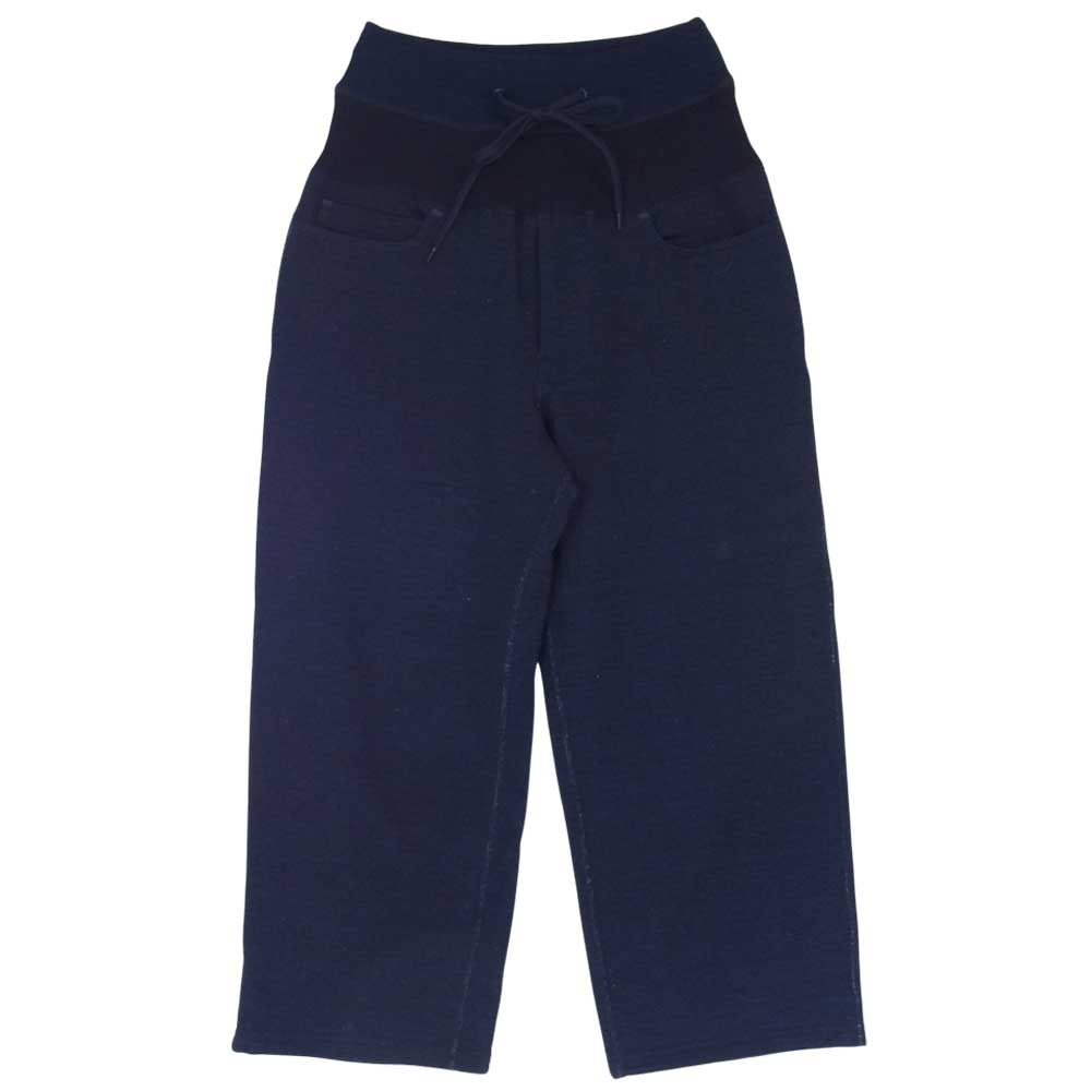 フミトガンリュウ Fu1-Pa-19 DOUBLE WAIST 5 POCKETS SWEATPANTS インディゴブルー系 1【美品】【中古】