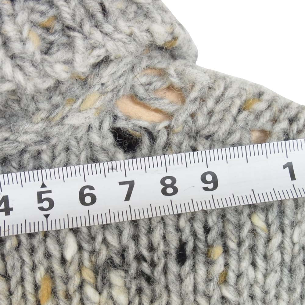 THOM BROWNE トムブラウン 01113D7011 国内正規品 アイルランド製 トリコロール ニット カーディガン グレー系【中古】