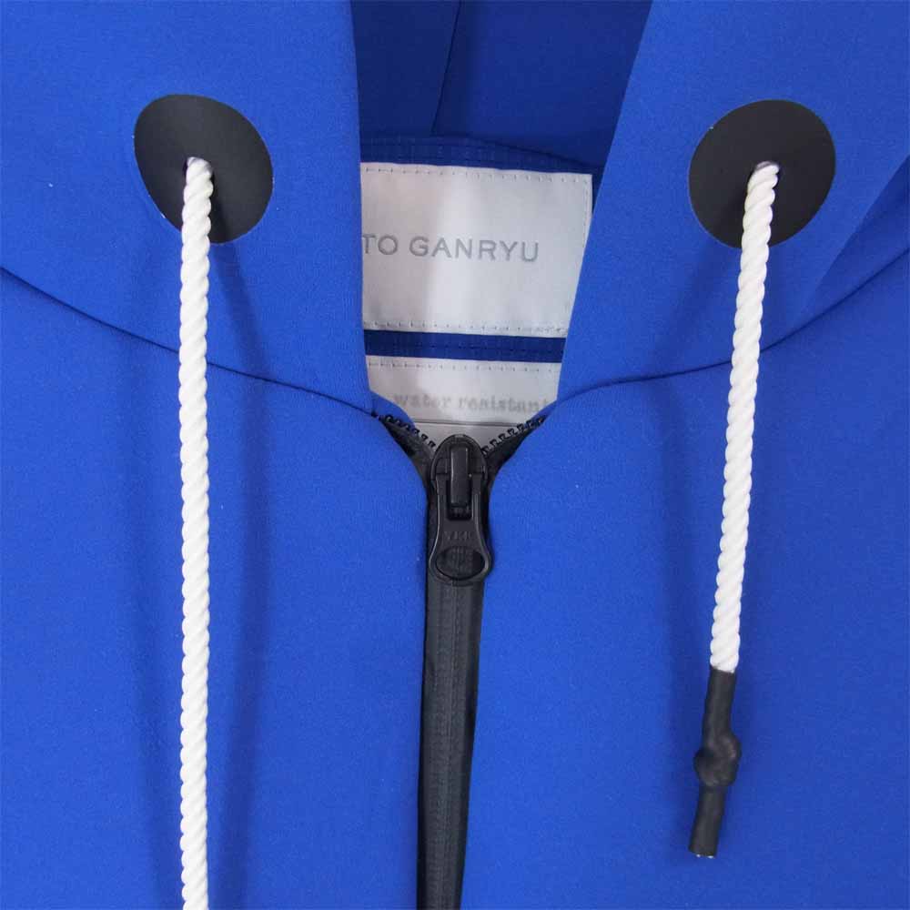 フミトガンリュウ 19SS Fu1-BL-09 WATER RESISTANT HOODY ブルー系 1【美品】【中古】