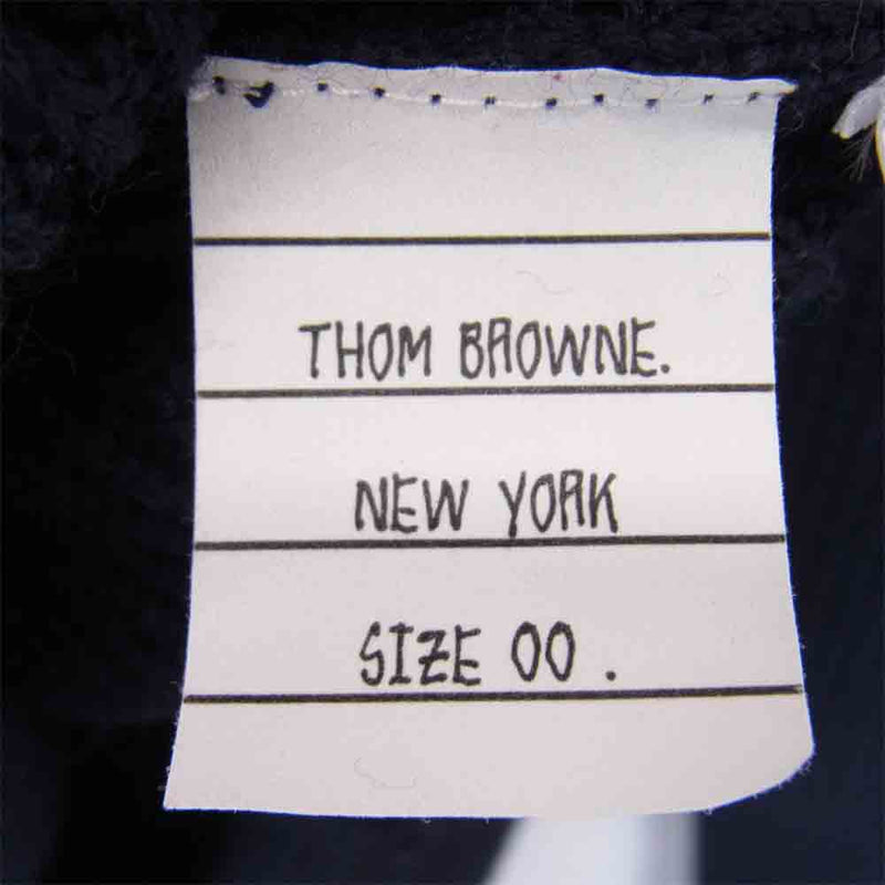 THOM BROWNE トムブラウン A0143D72590  国内正規品 イタリア製 トリコロールテープ ニット テーラードジャケット ネイビー系 00【中古】