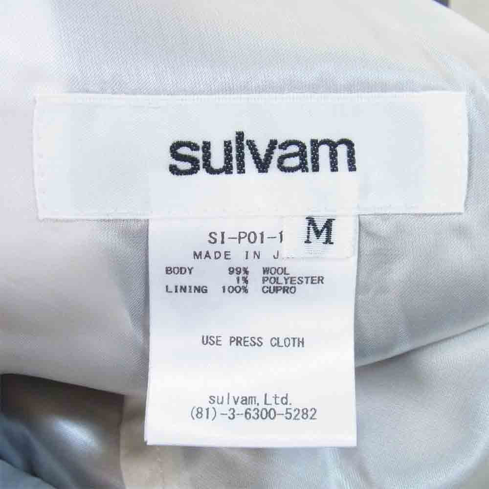 サルバム 18AW SI-P01-110 hightwaist PT カットオフ グレンチェック ハイウエスト パンツ ブラック系 M【極上美品】【中古】