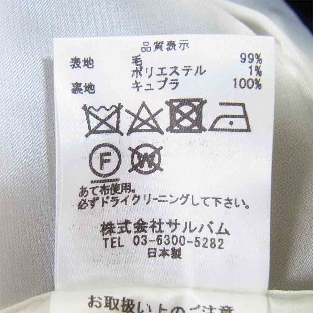 サルバム 18AW SI-P01-110 hightwaist PT カットオフ グレンチェック ハイウエスト パンツ ブラック系 M【極上美品】【中古】