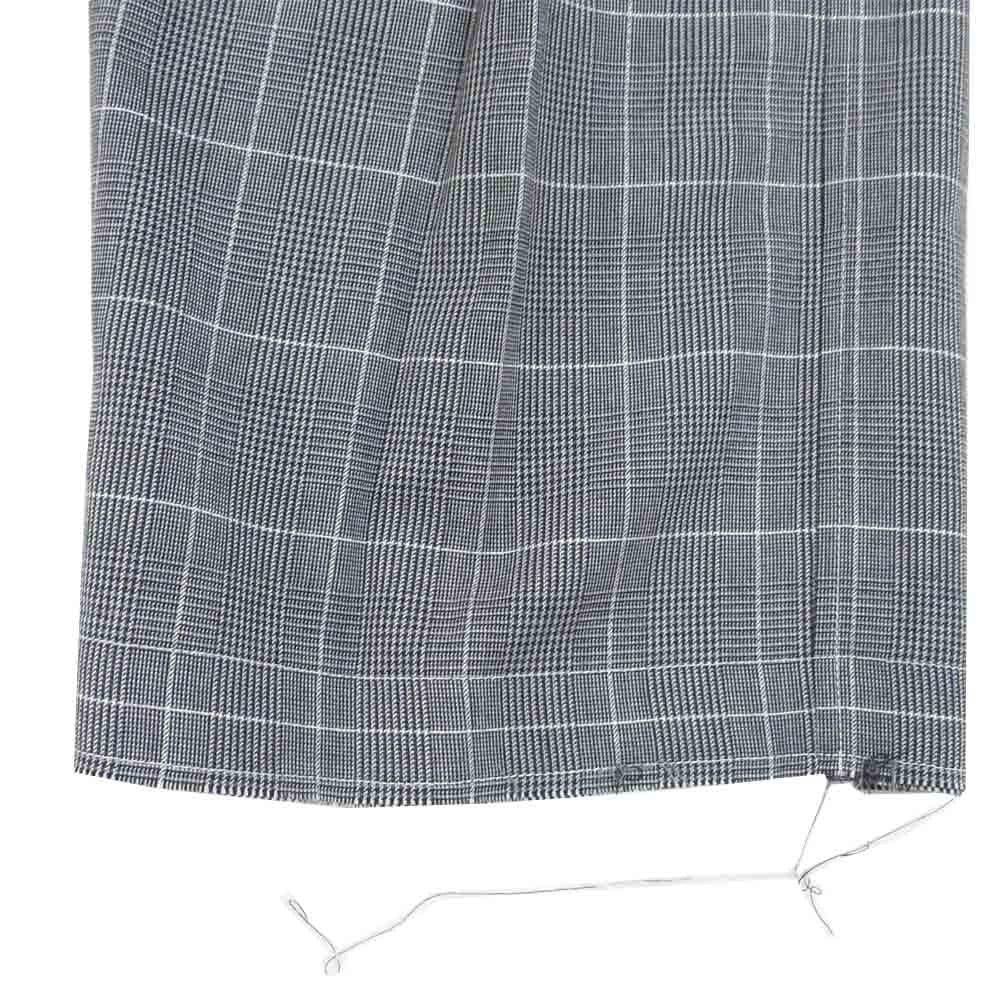 サルバム 18AW SI-P01-110 hightwaist PT カットオフ グレンチェック ハイウエスト パンツ ブラック系 M【極上美品】【中古】