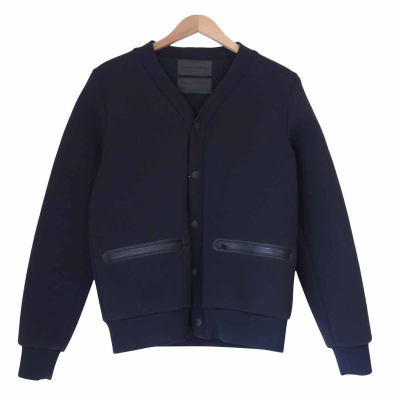 フミトガンリュウ 19SS Fu1-BL-09 WATER RESISTANT CARDIGAN ダークネイビー系 1【美品】【中古】