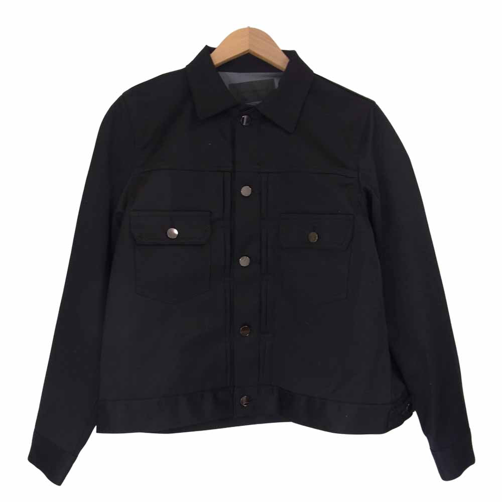 フミトガンリュウ 19SS Fu1-BL-04 WATER RESISTANT PLEATED BLOUSON ブラック系 1【美品】【中古】