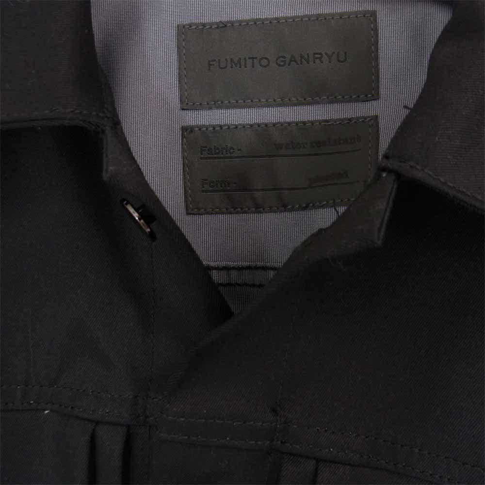 フミトガンリュウ 19SS Fu1-BL-04 WATER RESISTANT PLEATED BLOUSON ブラック系 1【美品】【中古】