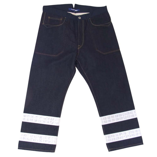 JUNYA WATANABE COMME des GARCONS ジュンヤワタナベコムデギャルソン AD2018 WB-P001 リフレクターテープ デニムパンツ インディゴブルー系 S【極上美品】【中古】