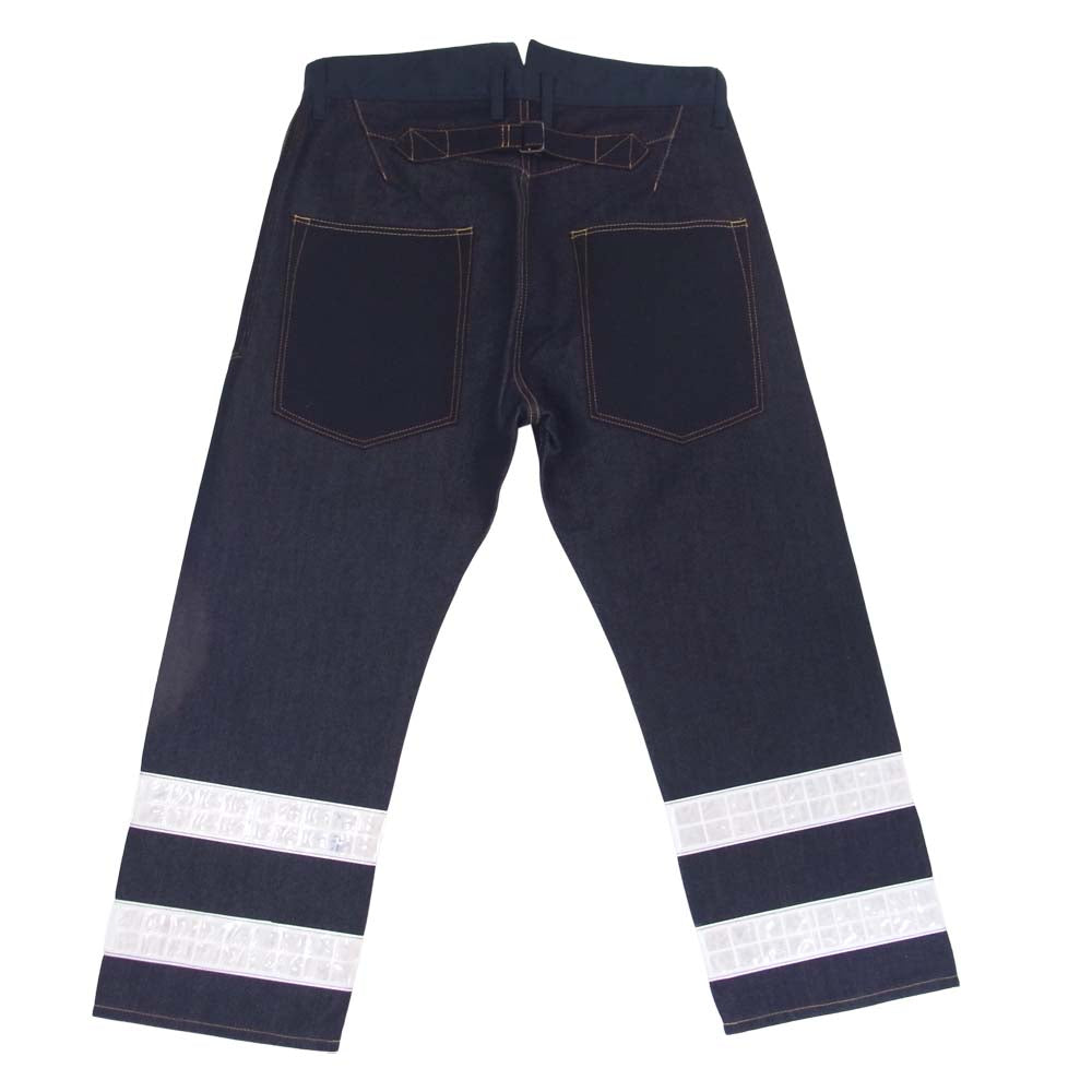 JUNYA WATANABE COMME des GARCONS ジュンヤワタナベコムデギャルソン AD2018 WB-P001 リフレクターテープ デニムパンツ インディゴブルー系 S【極上美品】【中古】
