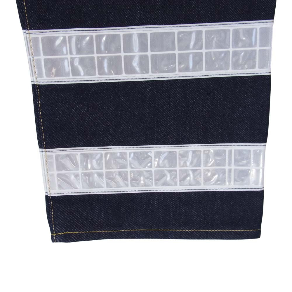 JUNYA WATANABE COMME des GARCONS ジュンヤワタナベコムデギャルソン AD2018 WB-P001 リフレクターテープ デニムパンツ インディゴブルー系 S【極上美品】【中古】