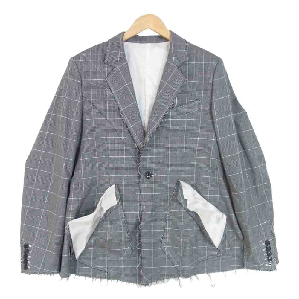 サルバム 18AW SI-J01-110 short JKT カットオフ グレンチェック ショート ジャケット ブラック系 S【極上美品】【中古】