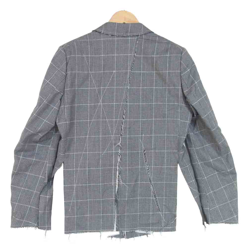 サルバム 18AW SI-J01-110 short JKT カットオフ グレンチェック ショート ジャケット ブラック系 S【極上美品】【中古】