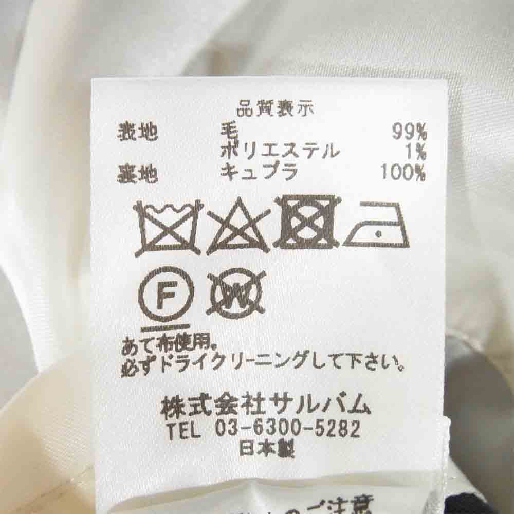 サルバム 18AW SI-J01-110 short JKT カットオフ グレンチェック ショート ジャケット ブラック系 S【極上美品】【中古】