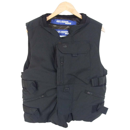 JUNYA WATANABE COMME des GARCONS ジュンヤワタナベコムデギャルソン AD2018 WC-K224-051 ライナー着脱 3WAY ウールエステルストライプ 中綿 ベスト ブラック系 表記無し【美品】【中古】