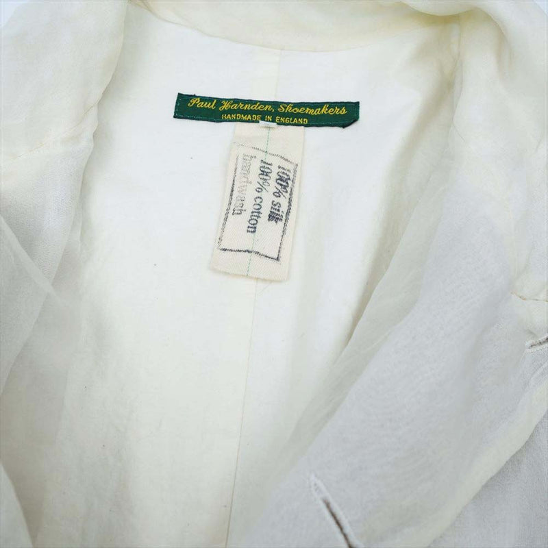 Paul Harnden ポールハーデン Men's Blazer Jacket シルク100% ブレザー ジャケット オフホワイト系 S【中古】