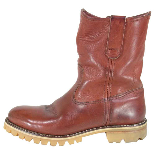 RED WING レッドウィング 8866 新四角犬タグ 90s PECOS BOOTS ペコスブーツ VIBRAM HONEYSOLE ＃100 カスタム ブラウン系 7E【中古】