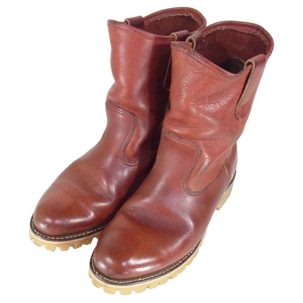 RED WING レッドウィング 8866 新四角犬タグ 90s PECOS BOOTS ペコスブーツ VIBRAM HONEYSOLE ＃100 カスタム ブラウン系 7E【中古】