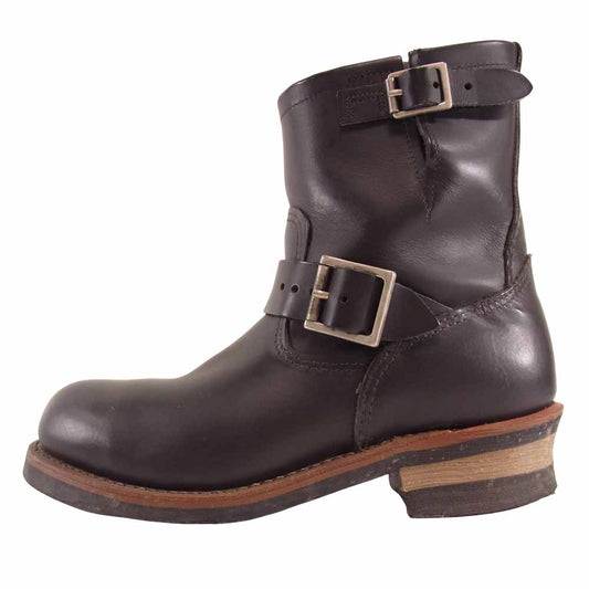 RED WING レッドウィング 2976 SHORT ENGINEER ショート エンジニア ブーツ ブラック系 25ｃｍ【中古】