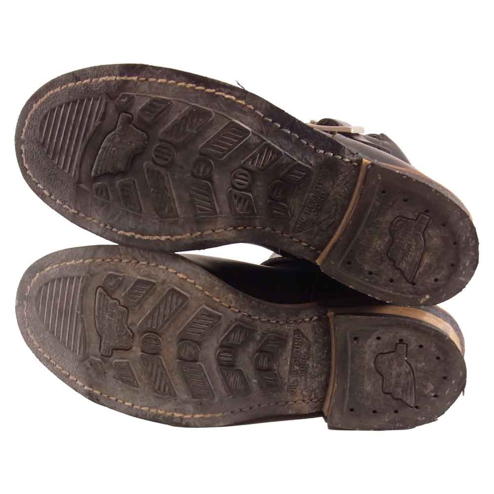 RED WING レッドウィング 2976 SHORT ENGINEER ショート エンジニア ブーツ ブラック系 25ｃｍ【中古】