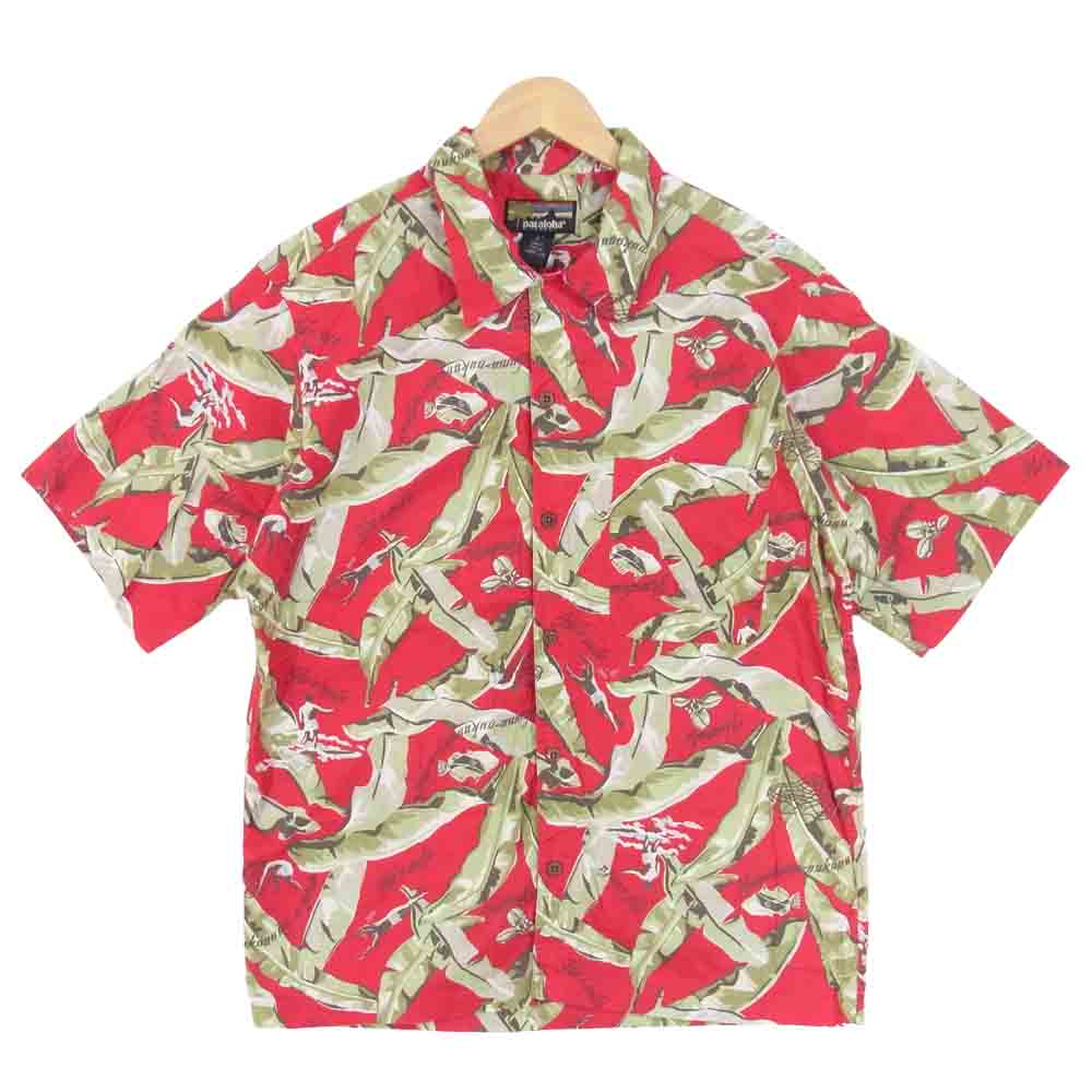 patagonia パタゴニア F100 pataloha パタロハ 1999 アロハ シャツ 半袖 アロハシャツ レッド系 M【中古】