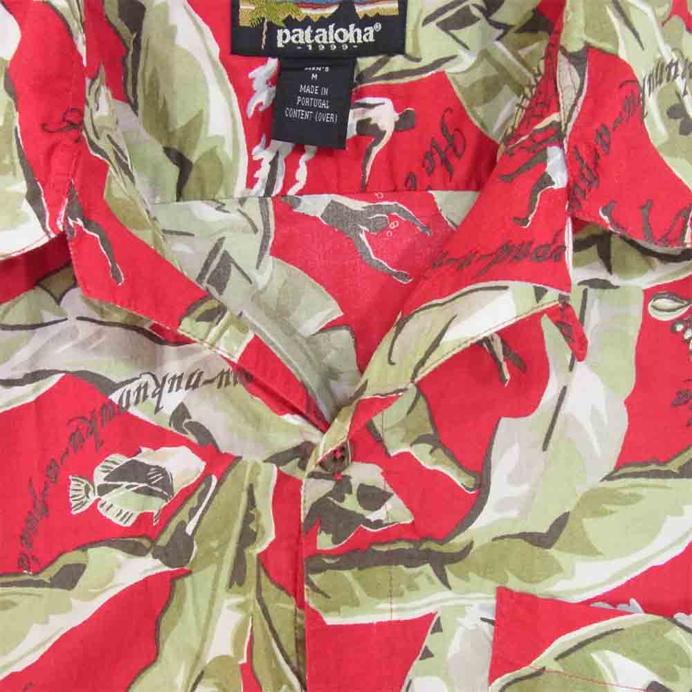 patagonia パタゴニア F100 pataloha パタロハ 1999 アロハ シャツ 半袖 アロハシャツ レッド系 M【中古】