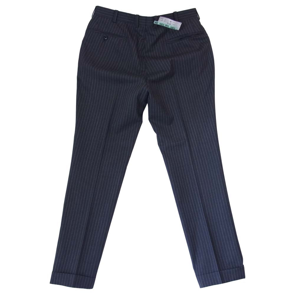 Dunhill ダンヒル 裏地シルク混 本切羽 ストライプ シングル 2B セットアップ スーツ グレー系【美品】【中古】