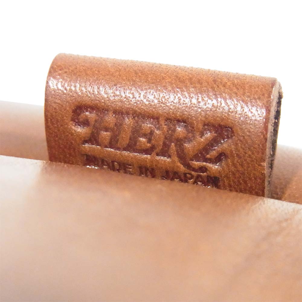 HERZ ヘルツ 立体ポケット ボディバッグ レザー バッグ 日本製 革 ２WAY リュック ブラウン系【中古】