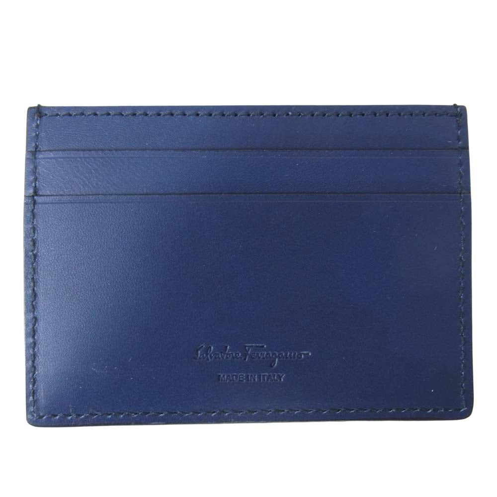 Salvatore Ferragamo サルヴァトーレフェラガモ ガンチーニ レザー カード ケース ブラウン系【美品】【中古】