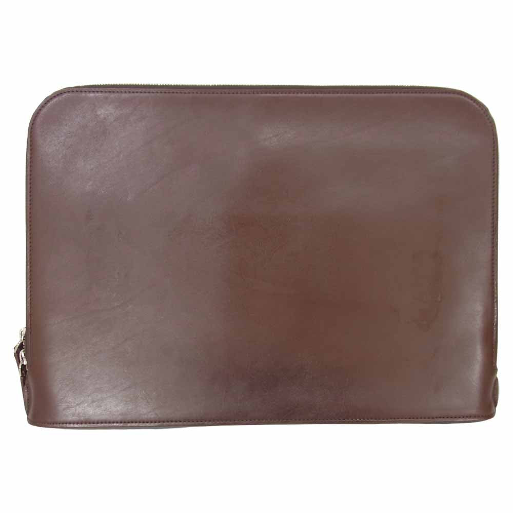 PORTER ポーター ラウンドジップ クラッチ バッグ  ブラウン系【中古】