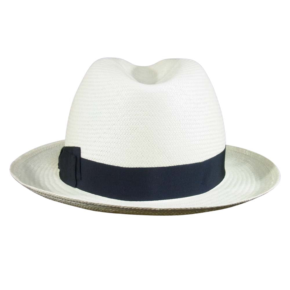 ボルサリーノ 140338 PANAMA FINE パナマファイン パナマ ハット ベージュ系 60【美品】【中古】