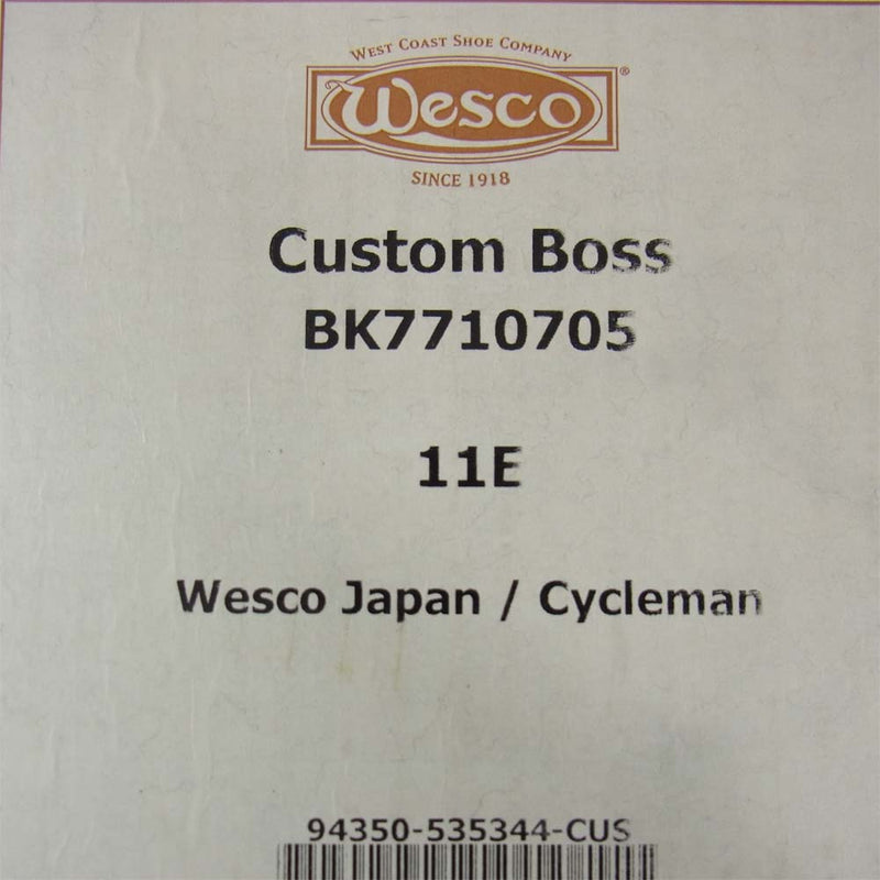WESCO ウエスコ CUSTOM BOSS カスタム ボス エンジニア ブーツ ブラック系 11E【中古】