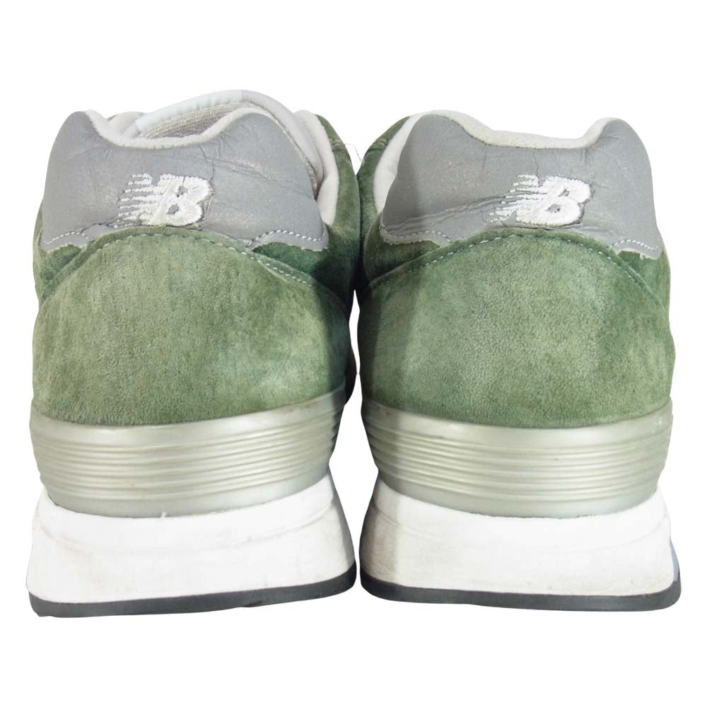NEW BALANCE ニューバランス M1400MG USA製 ローカット スエード スニーカー グリーン系 US10【中古】