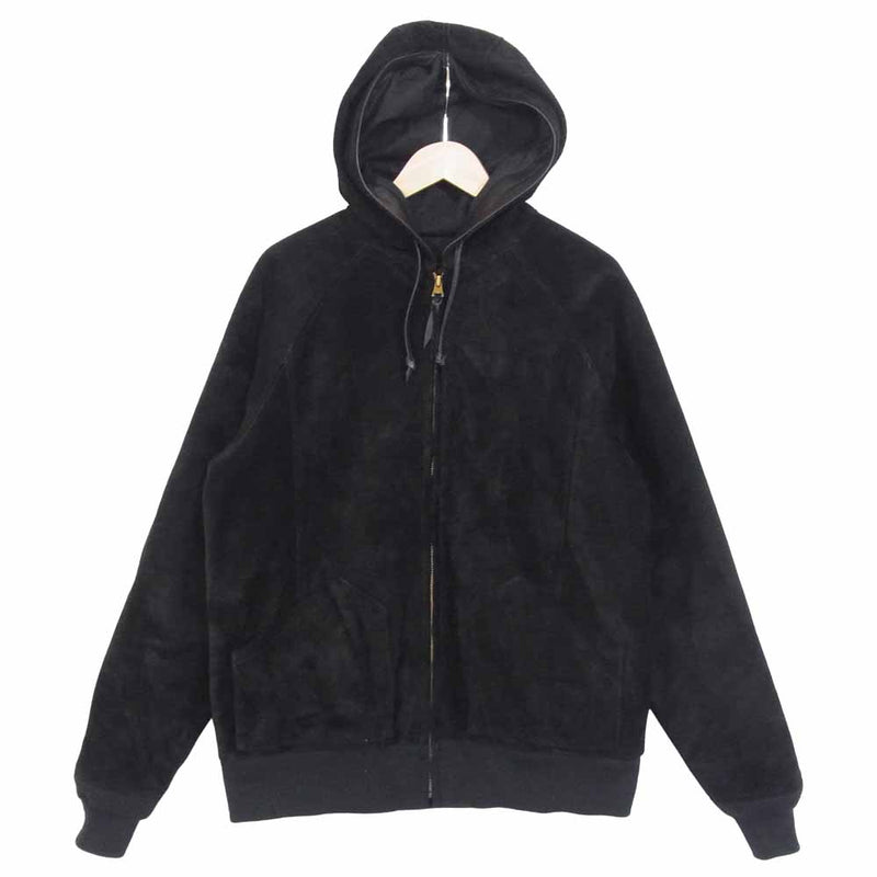 ワイツーレザー TB-152 STEER.SUEDE HOODED PARKA ステア スエード パーカー ブラック系 42【中古】