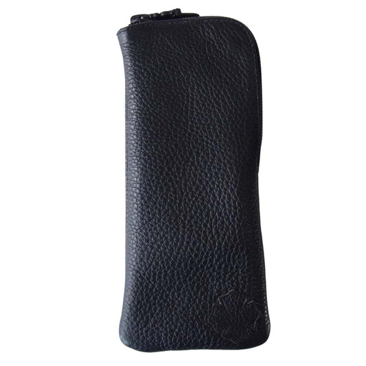 CHROME HEARTS クロムハーツ（原本無） クロス レザー 眼鏡 アイウェアケース ブラック系【中古】