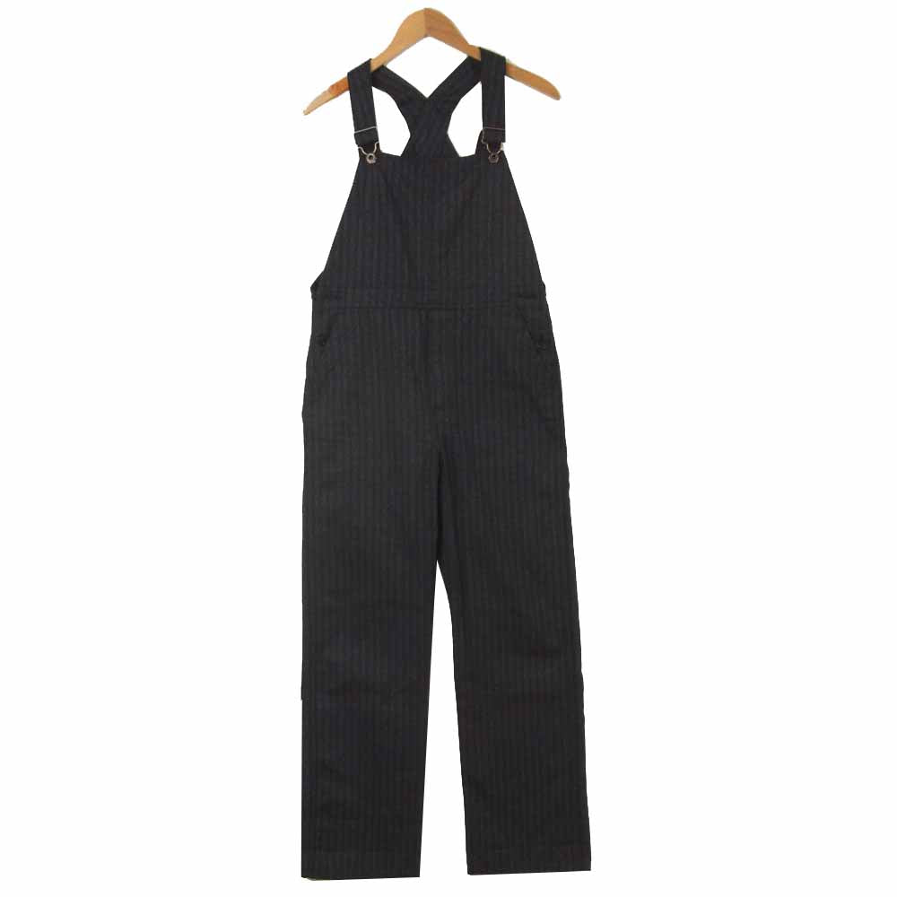 ORGUEIL オルゲイユ OR-1058B French Stripe Overalls フレンチ ストライプ オーバーオール ダークネイビー系 34【中古】