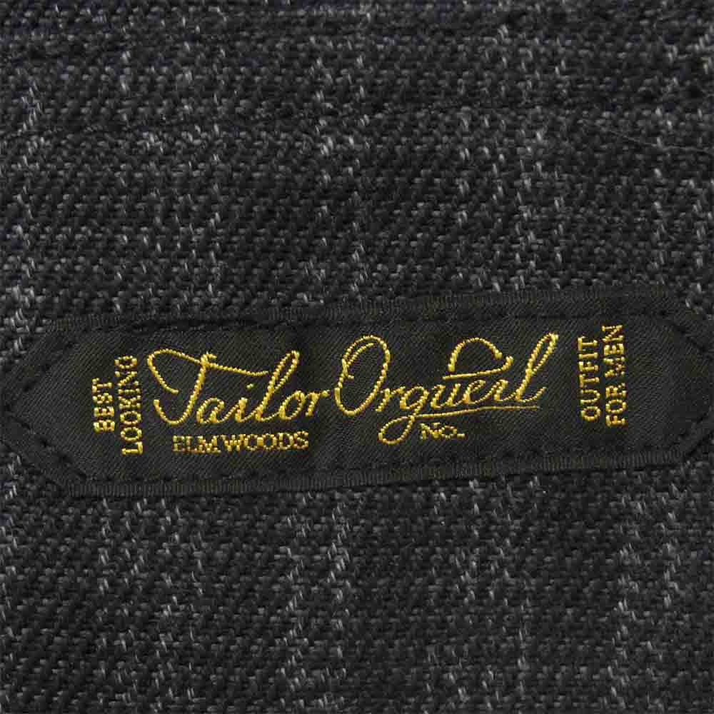 ORGUEIL オルゲイユ OR-1058B French Stripe Overalls フレンチ ストライプ オーバーオール ダークネイビー系 34【中古】