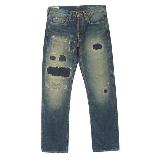 STUDIO D’ARTISAN ステュディオダルチザン D1706 ERAL55 ERAL エラル ダメージ リペア 加工 デニム パンツ インディゴブルー系 30【中古】