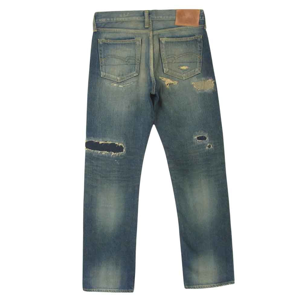 STUDIO D’ARTISAN ステュディオダルチザン D1706 ERAL55 ERAL エラル ダメージ リペア 加工 デニム パンツ インディゴブルー系 30【中古】