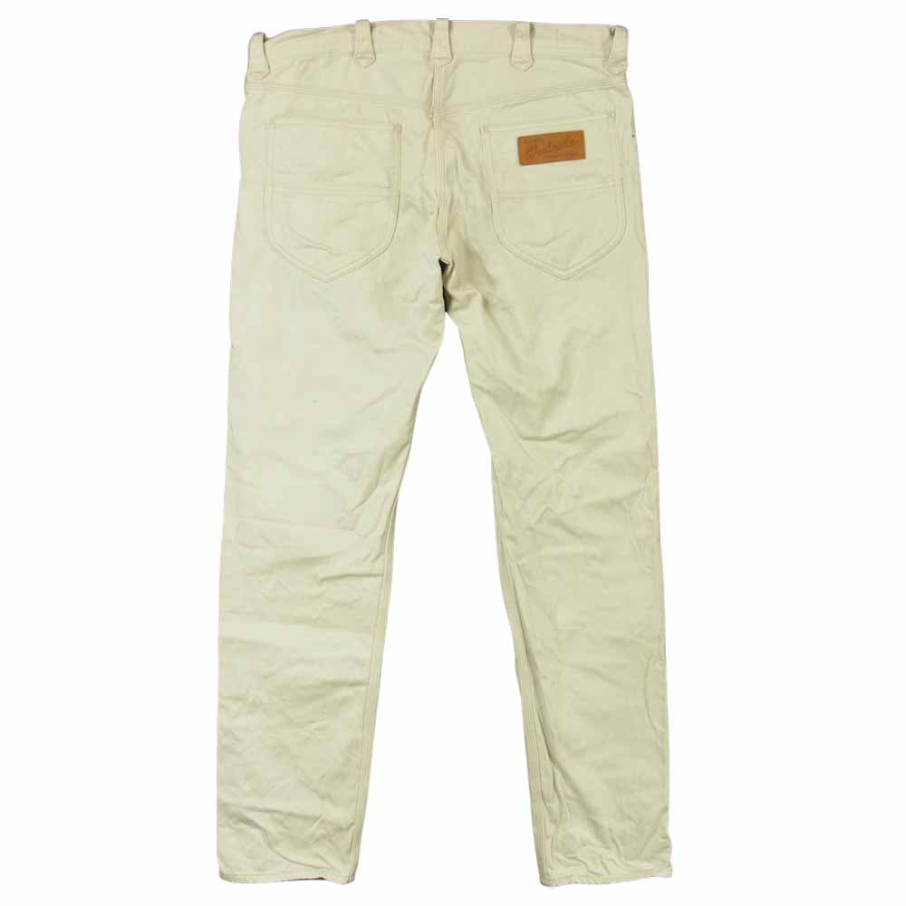 ウエストライド コットン パンツ 日本製 オフホワイト系 36【中古】