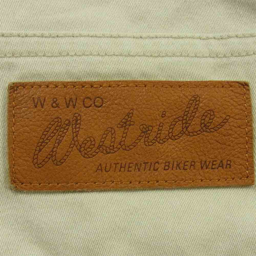 ウエストライド コットン パンツ 日本製 オフホワイト系 36【中古】