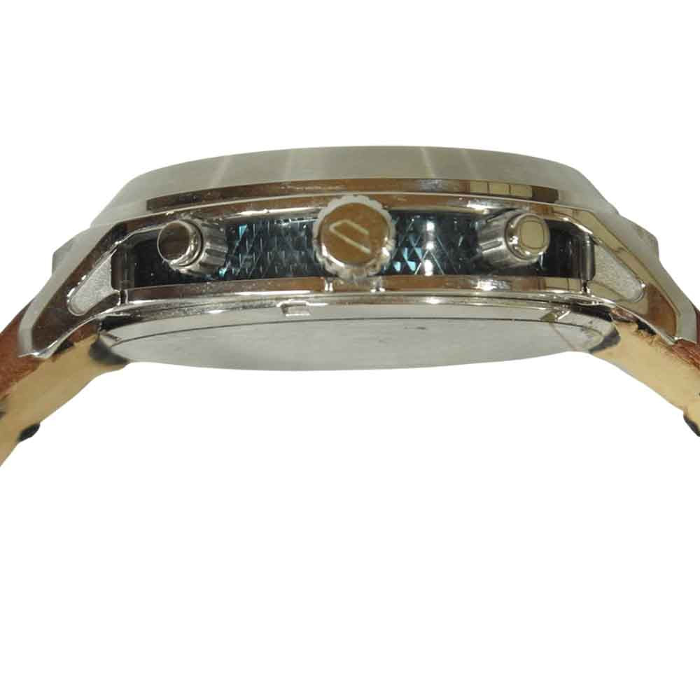 DIESEL ディーゼル DZ-4508 クォーツ リストウォッチ 腕時計 レザー ステンレススチール ブラウン系【中古】