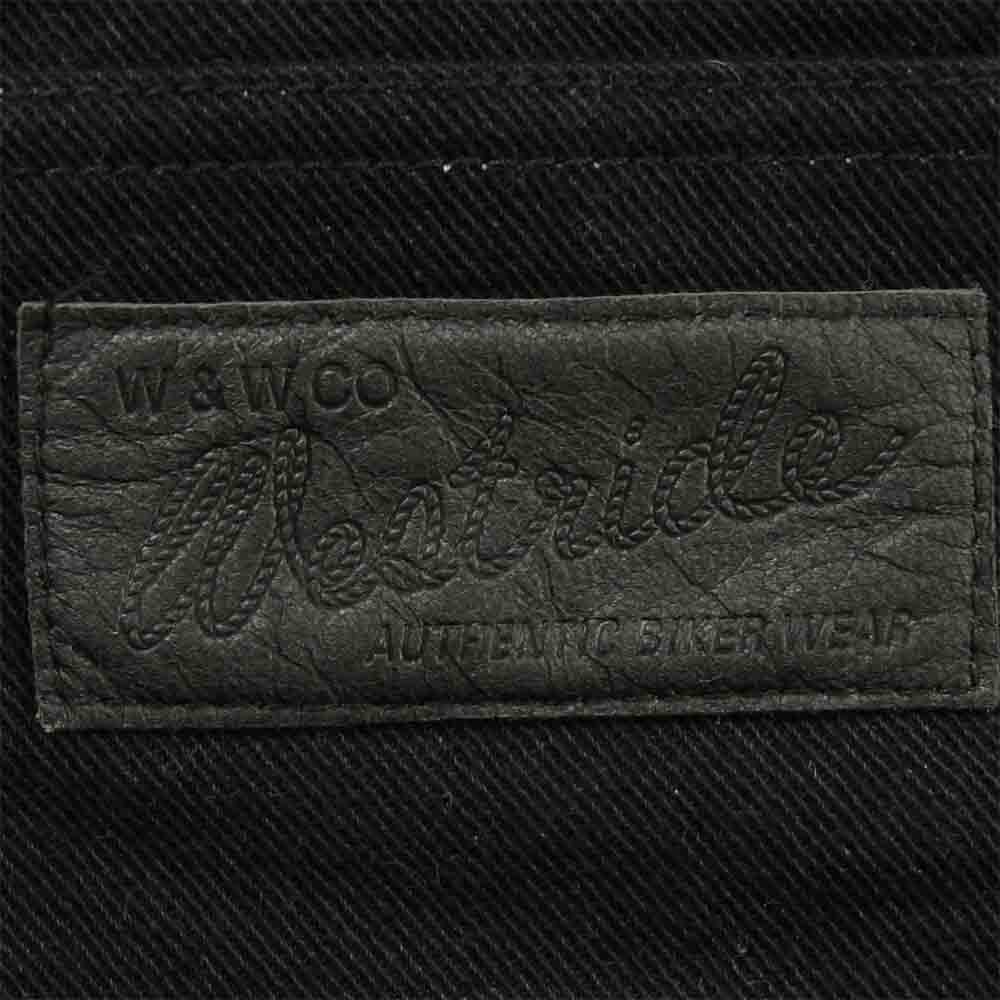 ウエストライド デニムパンツ コットン 日本製 ブラック系 36【中古】