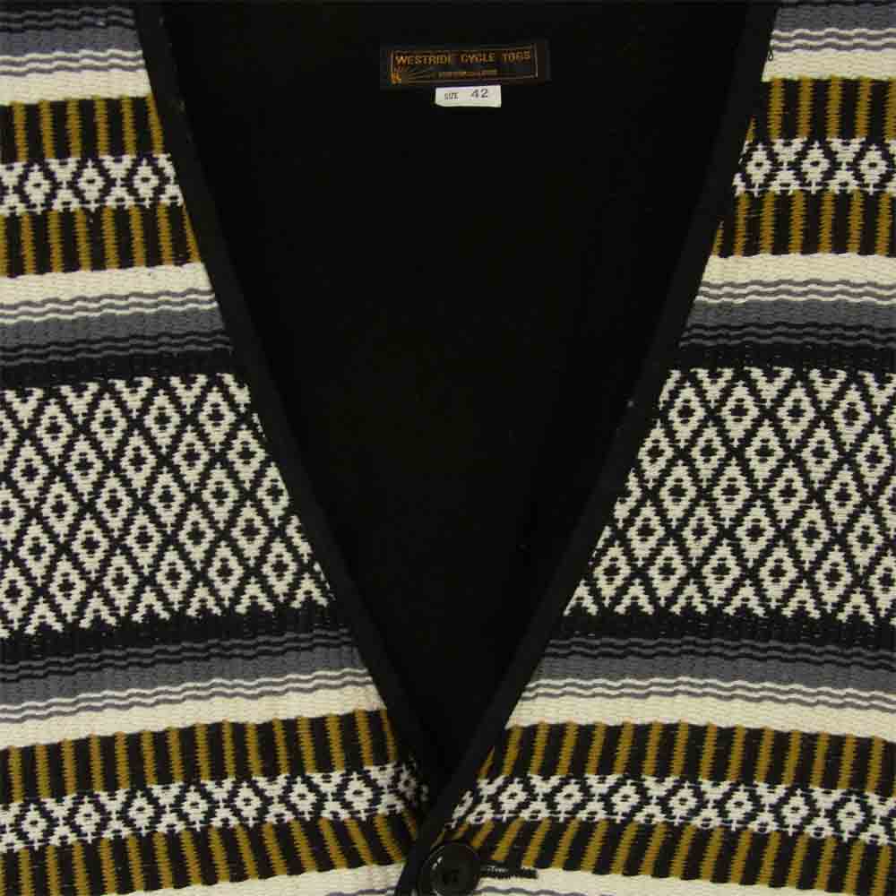 ウエストライド MEXICAN RUG VEST メキシカン ラグ コットン ベスト ネイビー系 42【中古】