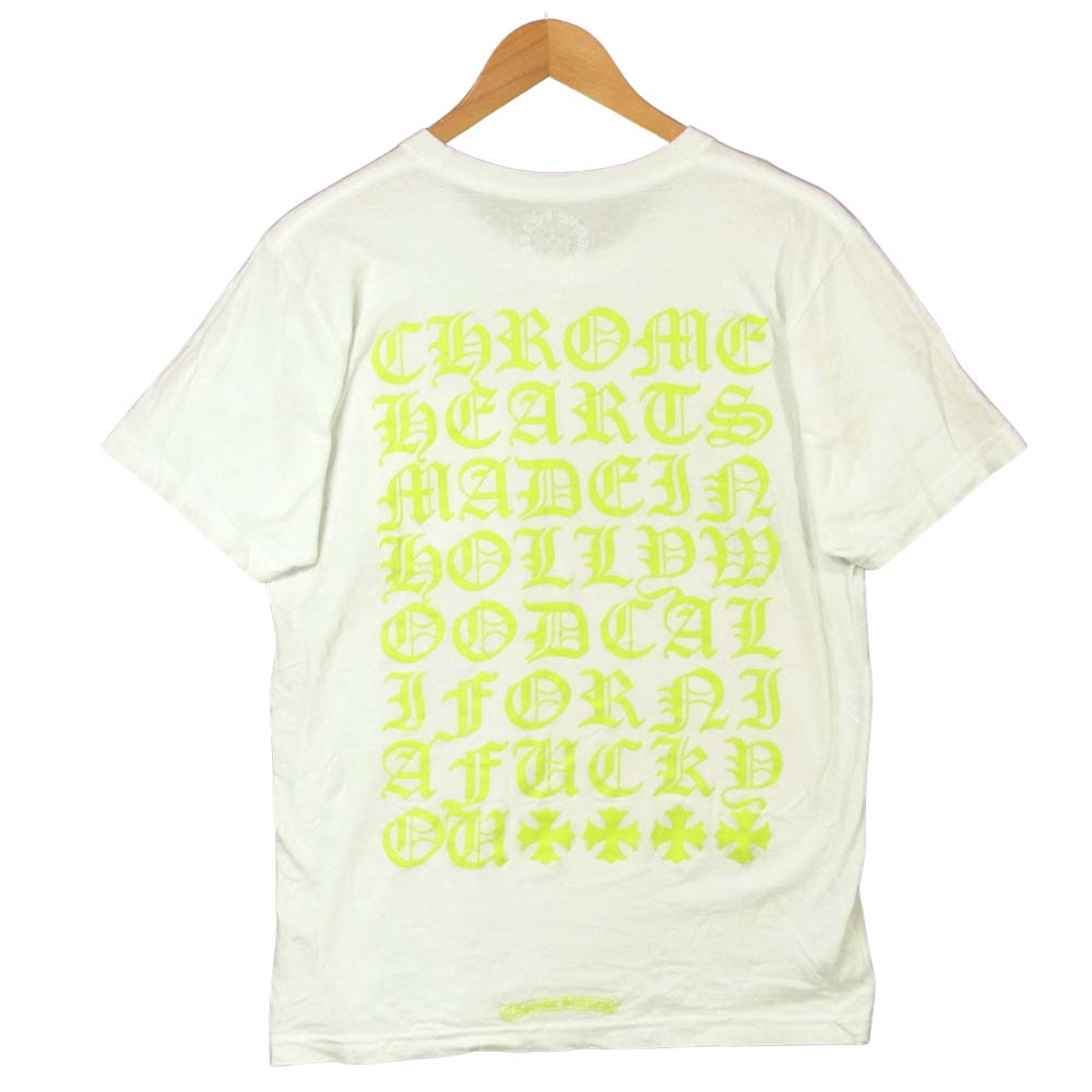 CHROME HEARTS クロムハーツ（原本無） 国内正規品 USA製 ホースシュー バックプリント ポケット 半袖 Tシャツ ホワイト系 M【中古】