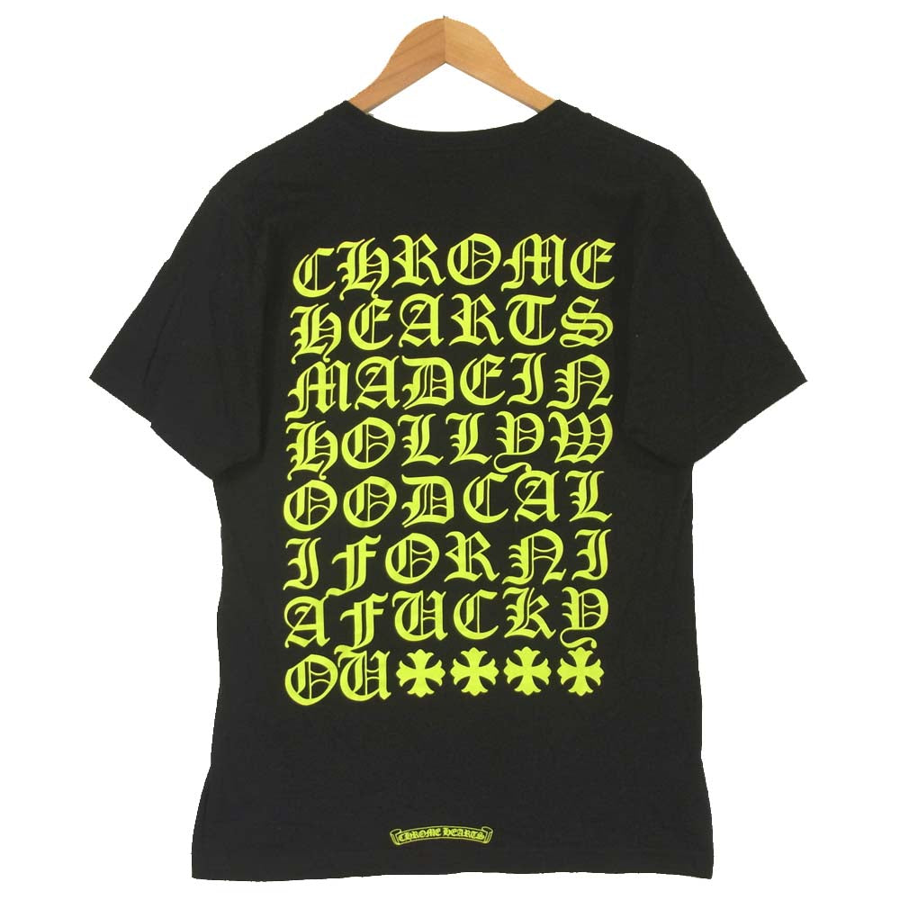 CHROME HEARTS クロムハーツ（原本無） 国内正規品 USA製 ホースシュー バックプリント ポケット 半袖 Tシャツ ブラック系 M【中古】
