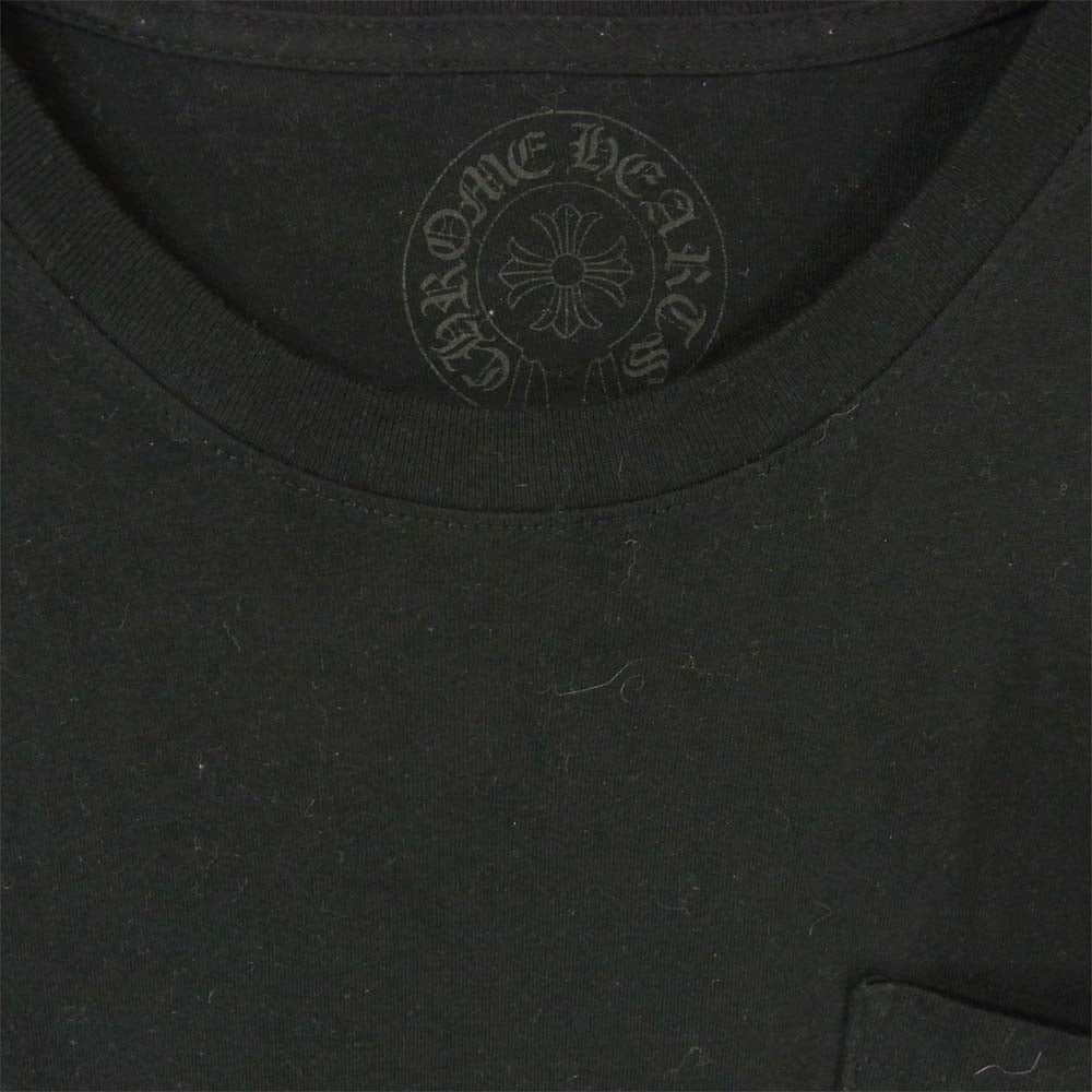 CHROME HEARTS クロムハーツ（原本無） 国内正規品 USA製 ホースシュー バックプリント ポケット 半袖 Tシャツ ブラック系 M【中古】