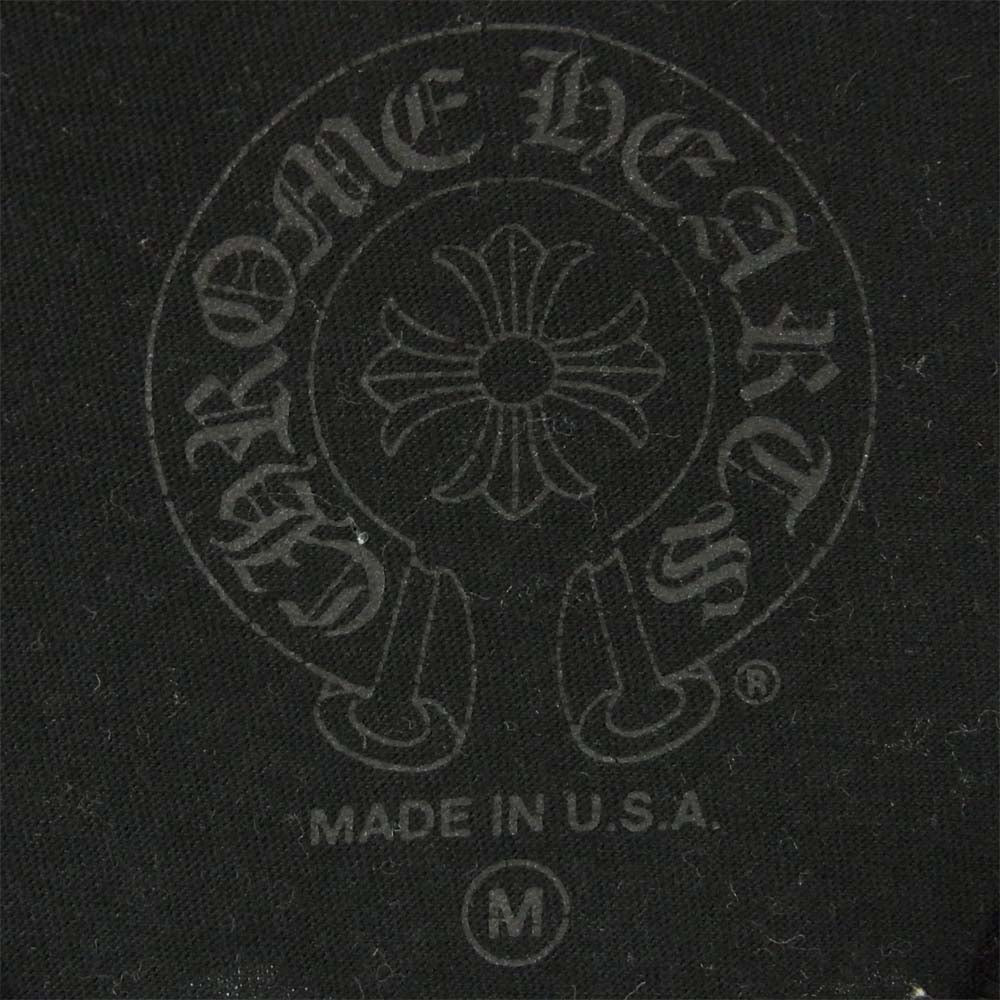 CHROME HEARTS クロムハーツ（原本無） 国内正規品 USA製 ホースシュー バックプリント ポケット 半袖 Tシャツ ブラック系 M【中古】