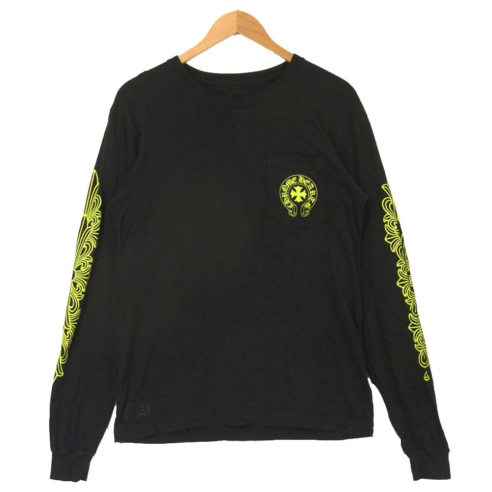 CHROME HEARTS クロムハーツ（原本無） 国内正規品 USA製 ホースシュー アームプリント 長袖 Tシャツ ブラック系 M【中古】