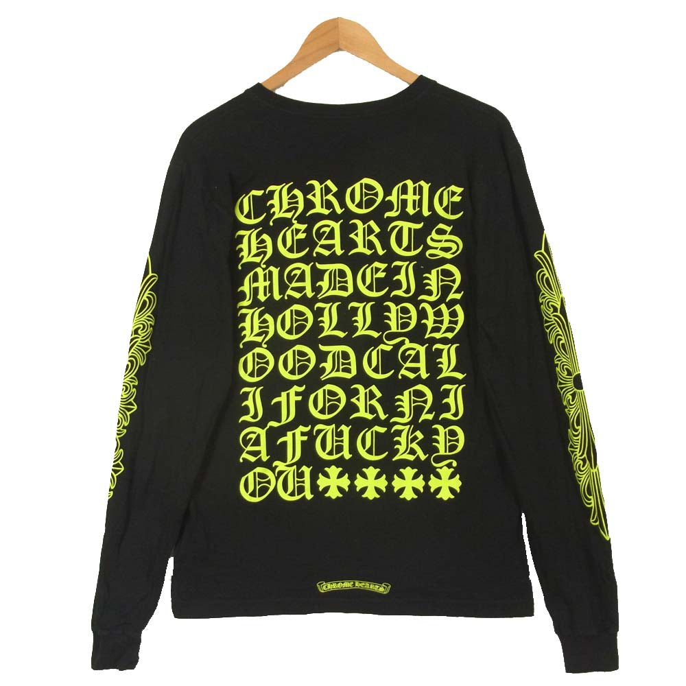 CHROME HEARTS クロムハーツ（原本無） 国内正規品 USA製 ホースシュー アームプリント 長袖 Tシャツ ブラック系 M【中古】