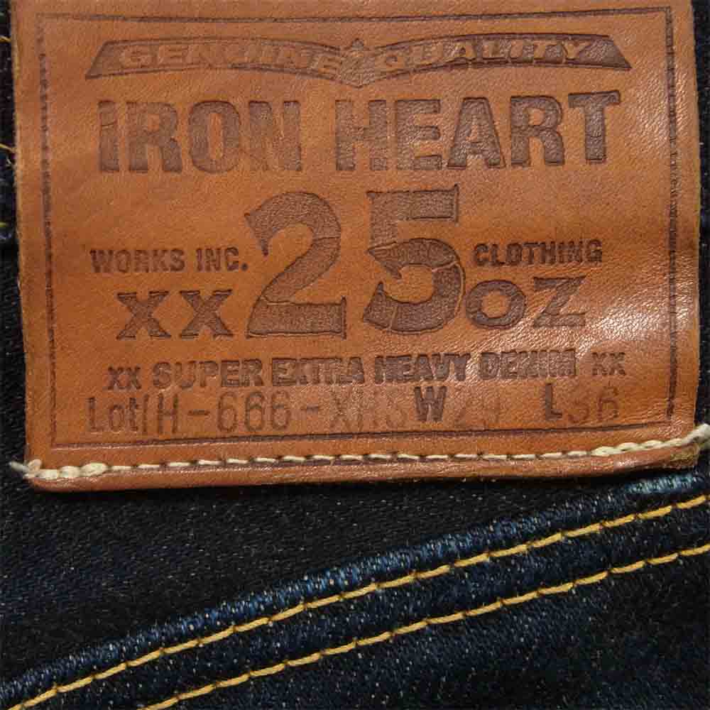 IRON HEART アイアンハート 666-XH8 25oz SELVEDGE セルビッチ スリム ストレート デニム パンツ インディゴブルー系 W29【中古】